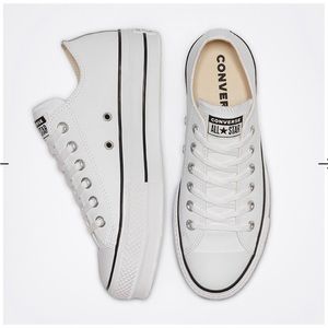 Leather platform Converse
